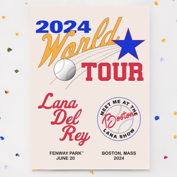 Limited Edition Lana Del Rey Fenway Park Boston Poster - Picture 1 of 2